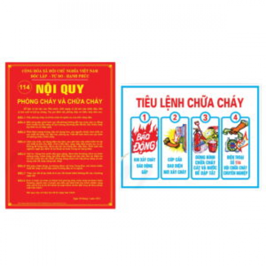 Biển nội quy + tiêu lệnh 